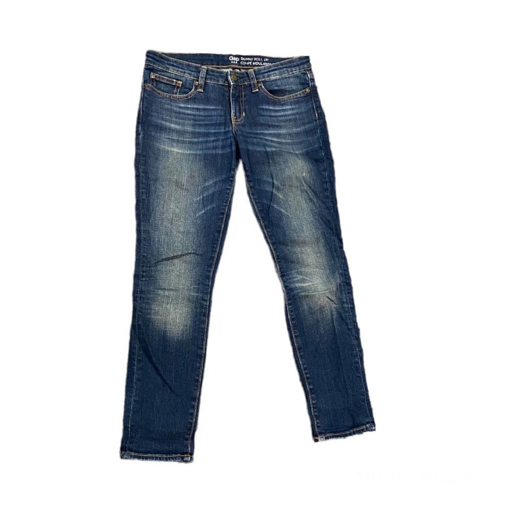 Gap Skinny Roll Up Medium Wash Jeans